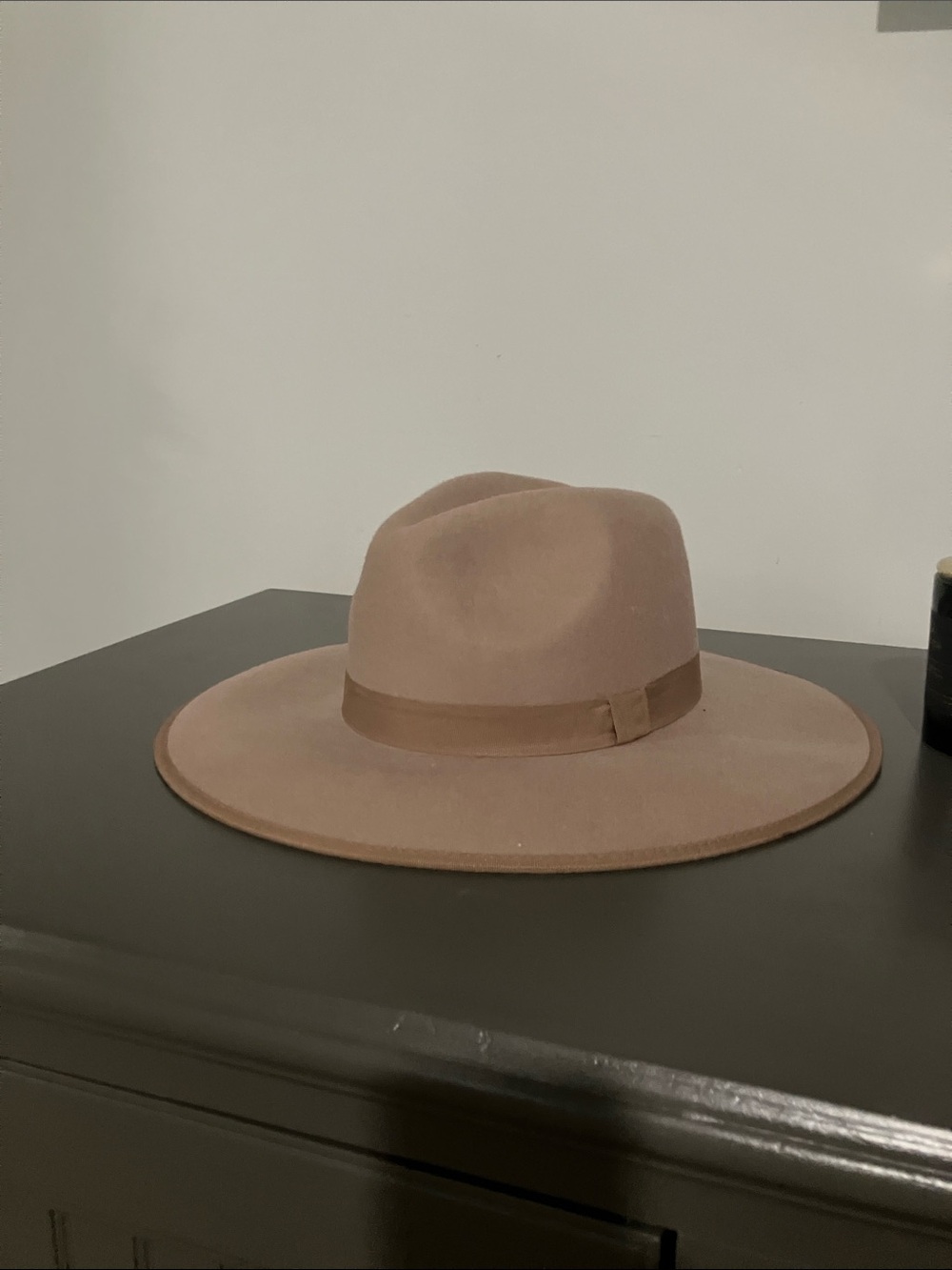 a new day Wide Brim Fedora Hat in Taupe